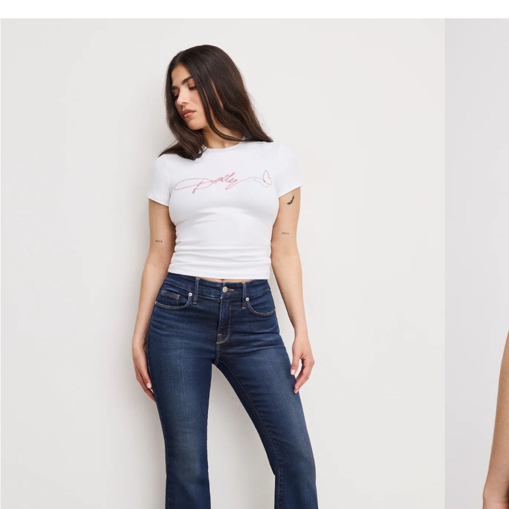 Good American Dolly Joleans flare jeans